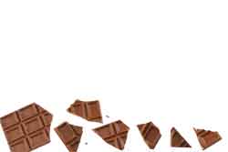 割れた板チョコレートの素材