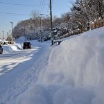 除雪の雪山