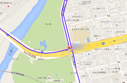 仙台ハーフマラソン地図