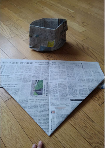 新聞紙で作る箱