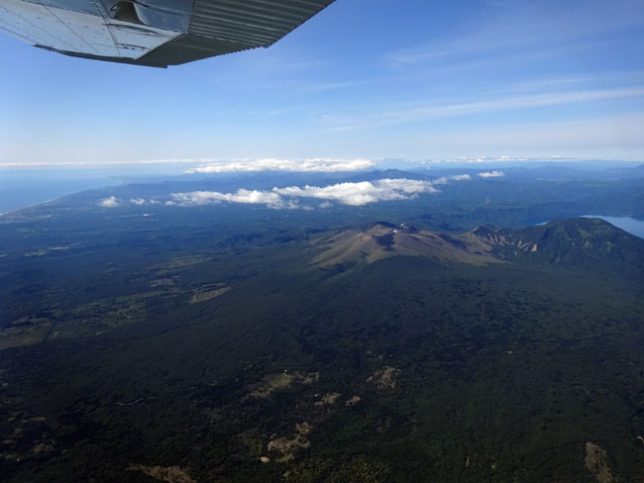 樽前山の航空写真